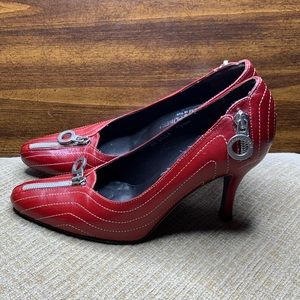 COUTURE Donald J Pliner red high heels size 7.5